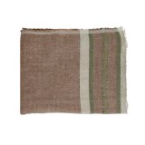 THROW RUSSY LINEN BROWN MIX COLOR STRIPES